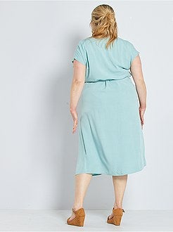 Vestido com cinto - Kiabi