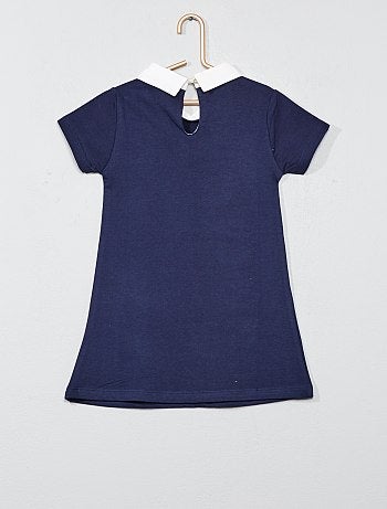 Menina 3-12 anos - Vestido com colarinho de camisa - Kiabi