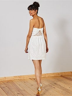 Vestido com corpete em renda - Kiabi