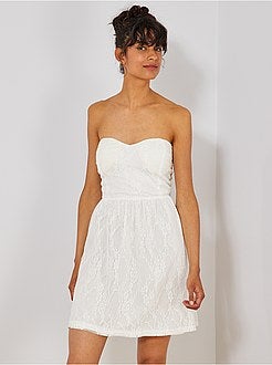 Vestido com corpete em renda - Kiabi