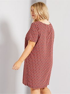 Vestido com corte direito estampado - Kiabi