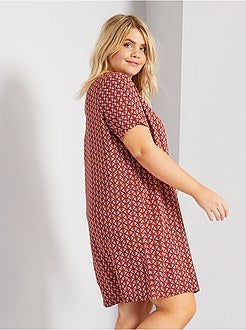 Vestido com corte direito estampado - Kiabi