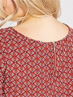 Vestido com corte direito estampado - Kiabi