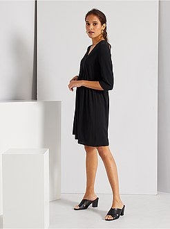 Vestido com corte evasé - Kiabi