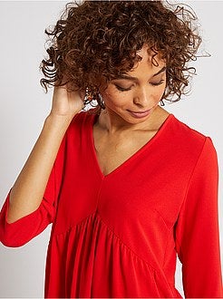 Vestido com corte evasé - Kiabi