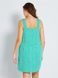 Vestido com decote com folhos - Kiabi