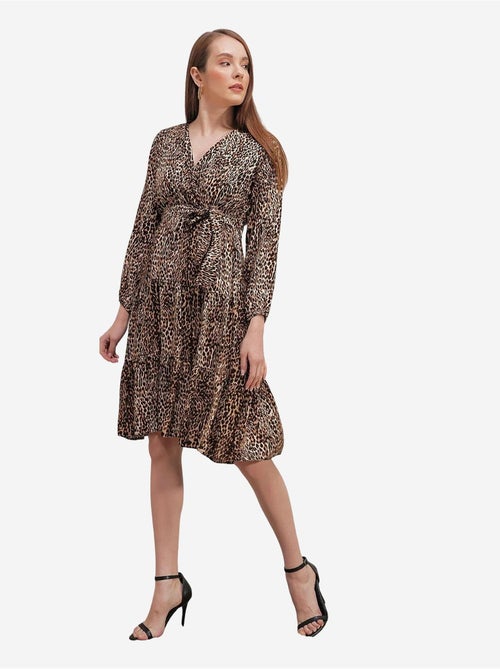 Vestido com decote cruzado bdart - Kiabi Vestido com decote cruzado bdart - Kiabi