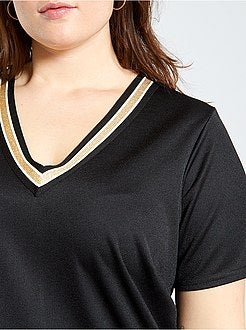 Vestido com decote dourado - Kiabi