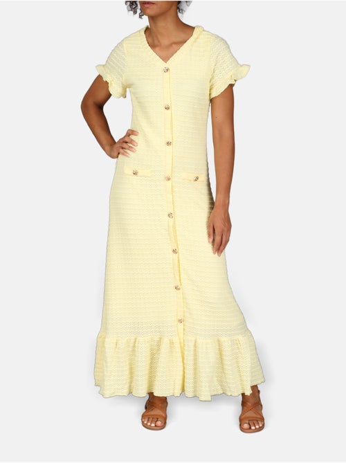 Vestido com decote em V - Kiabi Vestido com decote em V - Kiabi