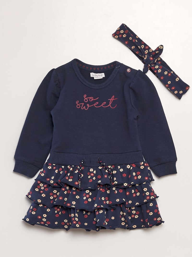 Vestido com efeito 2 em 1 AZUL - Kiabi