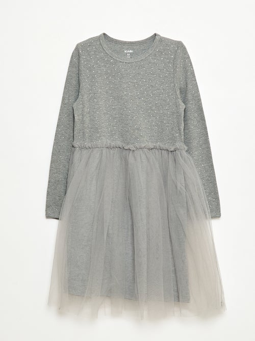 Vestido com efeito 2 em 1 com base em tule - Kiabi