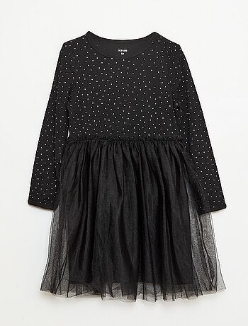 Vestido com efeito 2 em 1 com base em tule