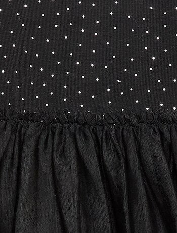 Vestido com efeito 2 em 1 com base em tule