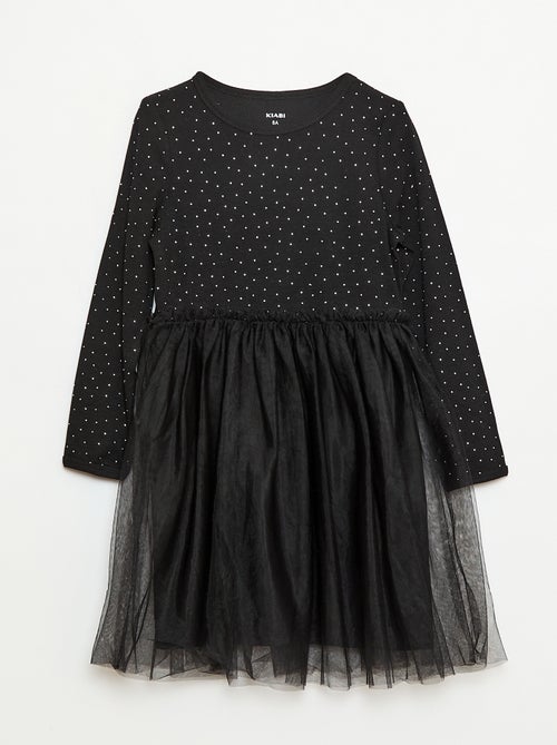 Vestido com efeito 2 em 1 com base em tule - Kiabi