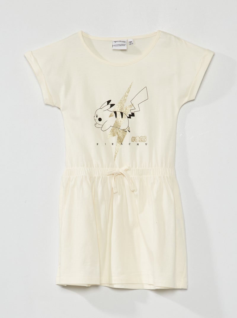 Vestido com efeito 2 em 1 'Pokémon' bege - Kiabi