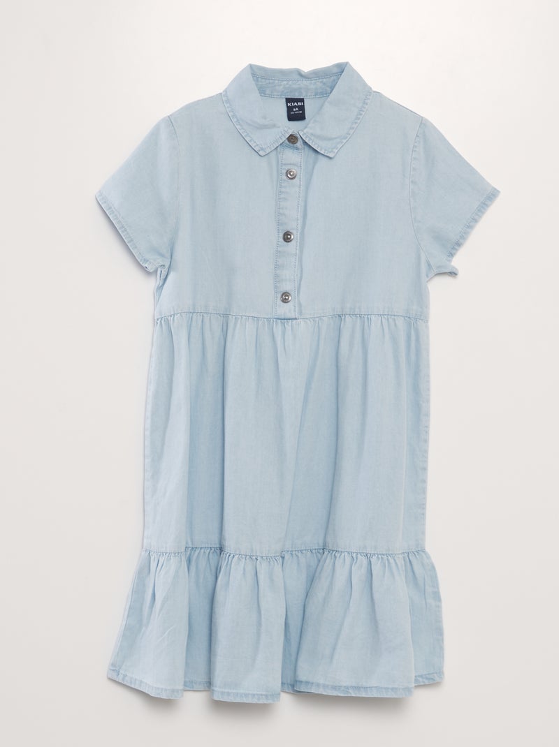 Vestido com efeito de ganga AZUL - Kiabi