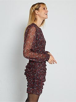 Vestido com efeito drapejado - Kiabi