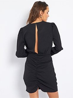 Vestido com efeito drapejado - Kiabi