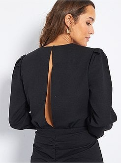 Vestido com efeito drapejado - Kiabi