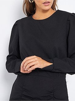 Vestido com efeito drapejado - Kiabi