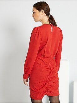 Vestido com efeito drapejado - Kiabi