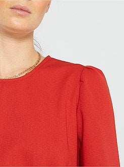 Vestido com efeito drapejado - Kiabi