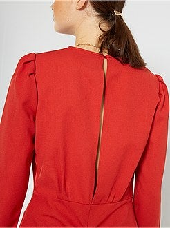 Vestido com efeito drapejado - Kiabi