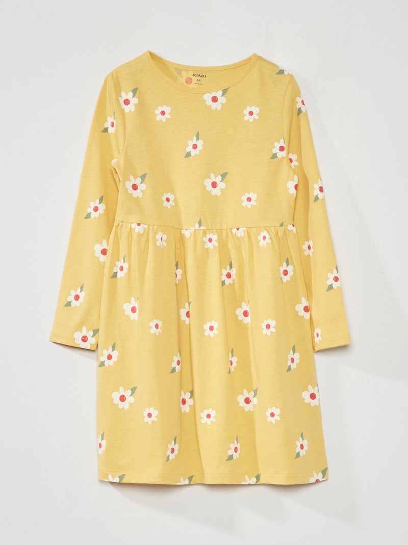 Vestido com estampado AMARELO - Kiabi