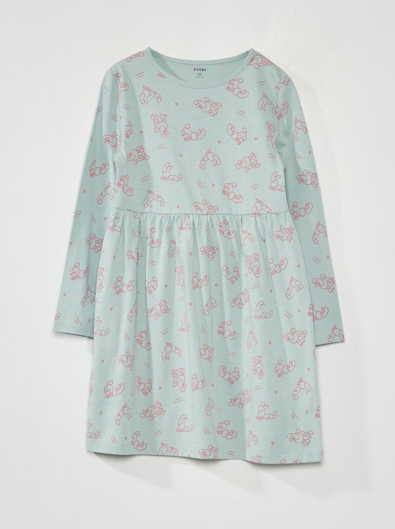 Vestido com estampado AZUL - Kiabi