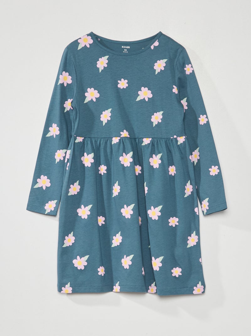 Vestido com estampado AZUL - Kiabi