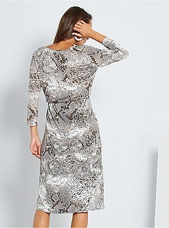 Vestido com estampado 'cobra' - Kiabi