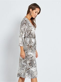 Vestido com estampado 'cobra' - Kiabi