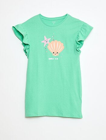 Vestido com estampado de fantasia