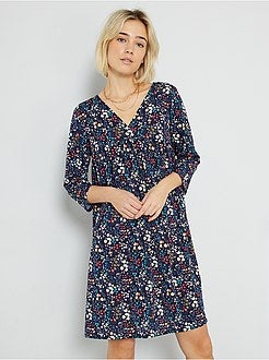 Vestido com estampado 'flores' - Kiabi