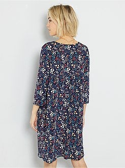 Vestido com estampado 'flores' - Kiabi