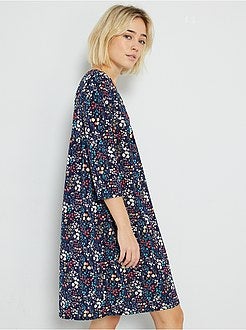 Vestido com estampado 'flores' - Kiabi
