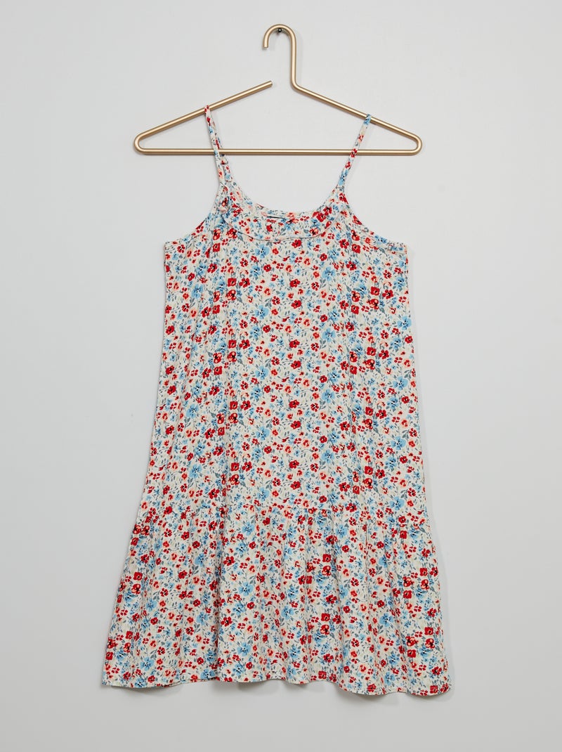 Vestido com estampado 'flores' Multicor - Kiabi