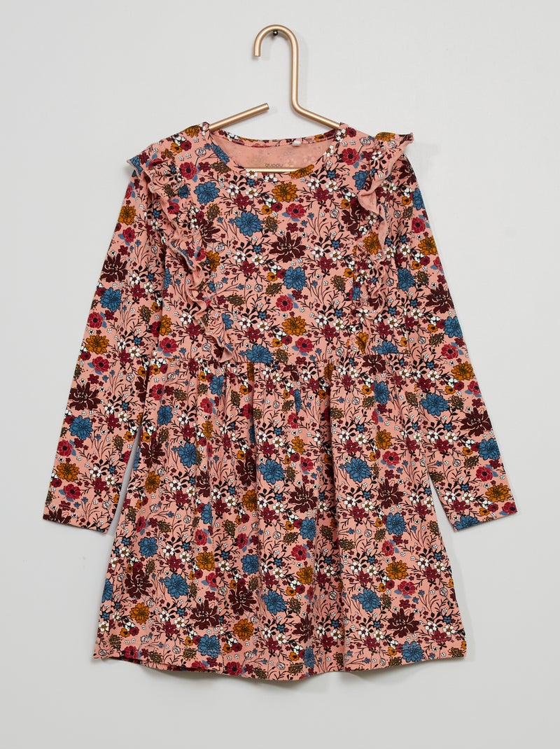 Vestido com estampado 'flores' Rosa - Kiabi
