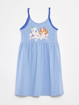Vestido com estampado 'Patrulha Pata'