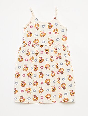Vestido com estampado 'Patrulha Pata'