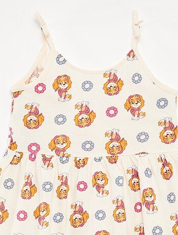 Vestido com estampado 'Patrulha Pata'