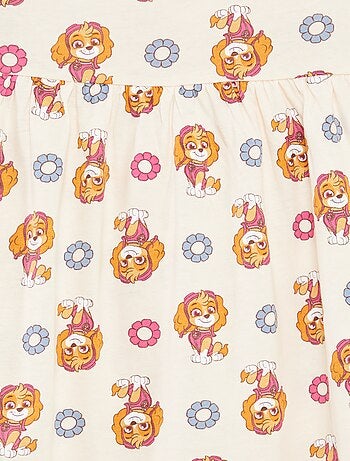 Vestido com estampado 'Patrulha Pata'