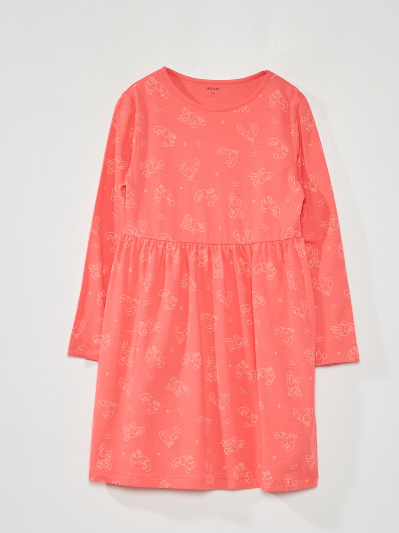 Vestido com estampado ROSA - Kiabi