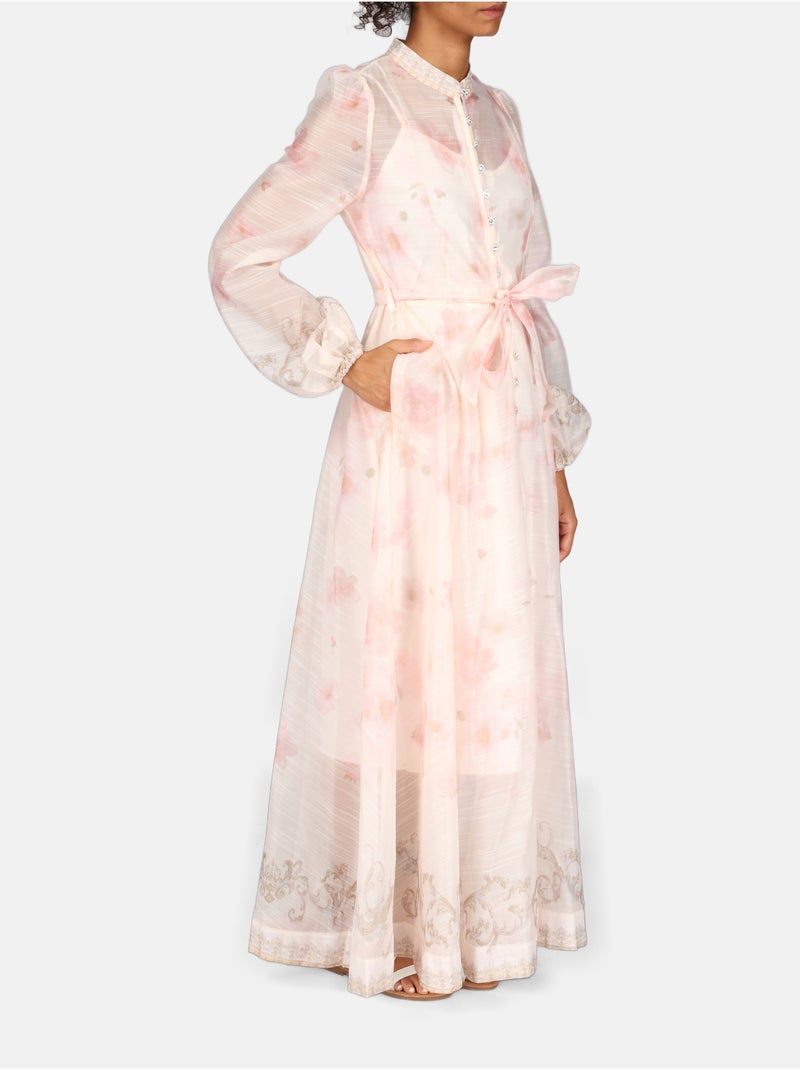 Vestido com estampados Creme - Kiabi