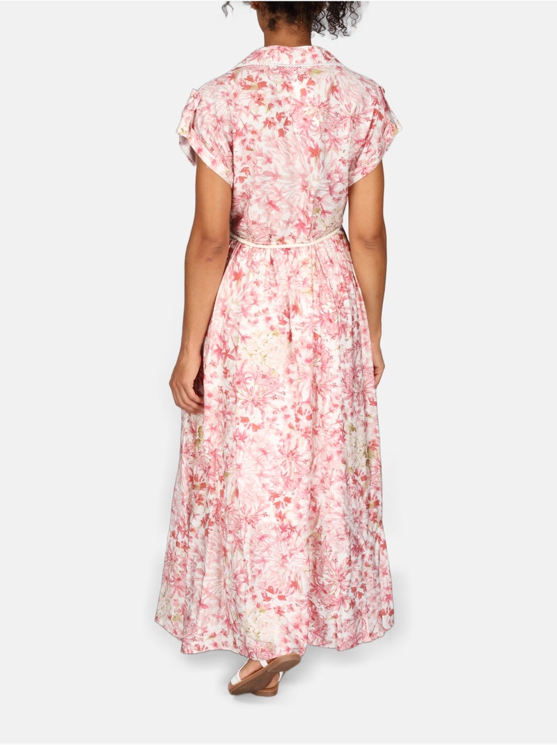 Vestido com estampados Rosa - Kiabi