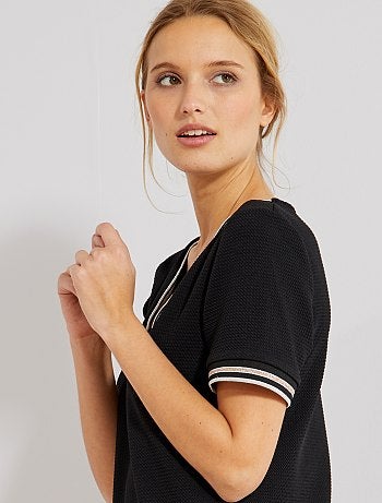 Mulher do 34 até 48 - Vestido com faixas brilhantes - Kiabi