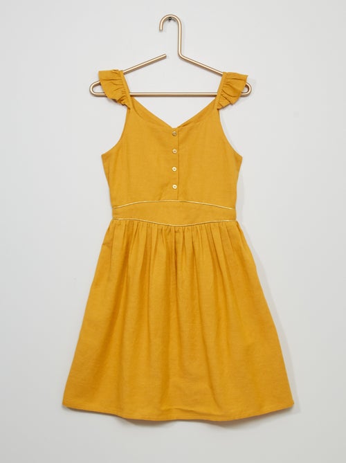 Vestido com folhos - Kiabi