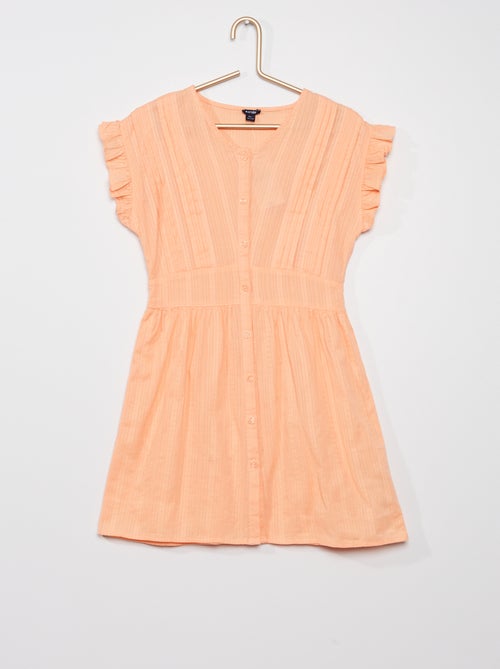 Vestido com folhos - Kiabi
