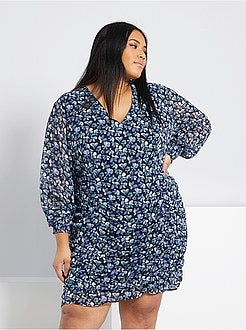 Vestido com franzidos - Kiabi