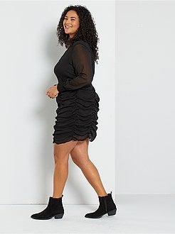 Vestido com franzidos - Kiabi